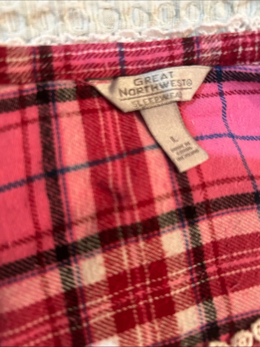 Great Northwest Clothing Company Girls' Pink Plaid Nightgown